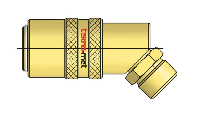 Rychlospojka s vnějším závitem, 45°